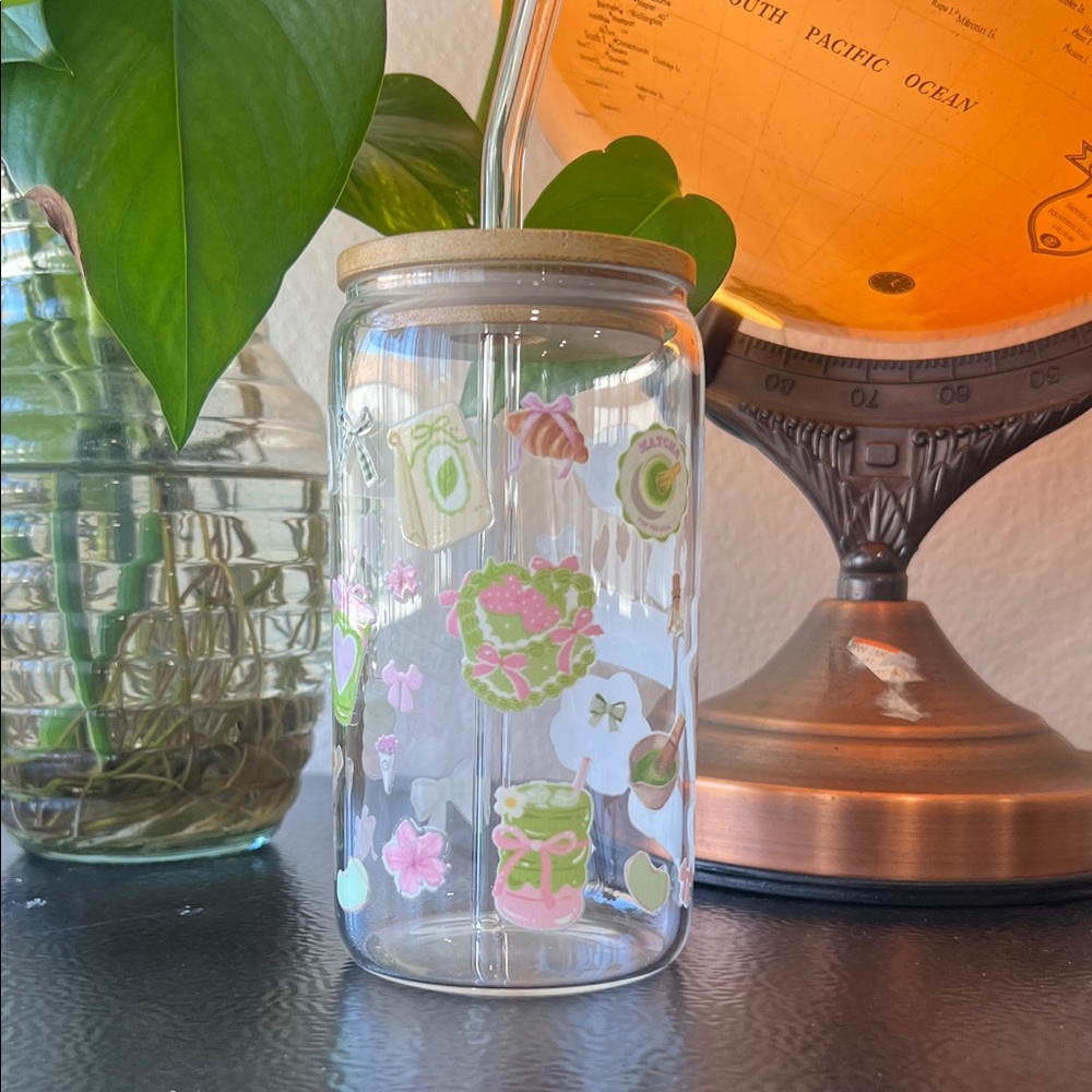 Matcha Glass Tumbler 16 oz